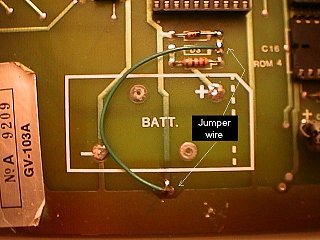 Batter Removed & Jumper wire